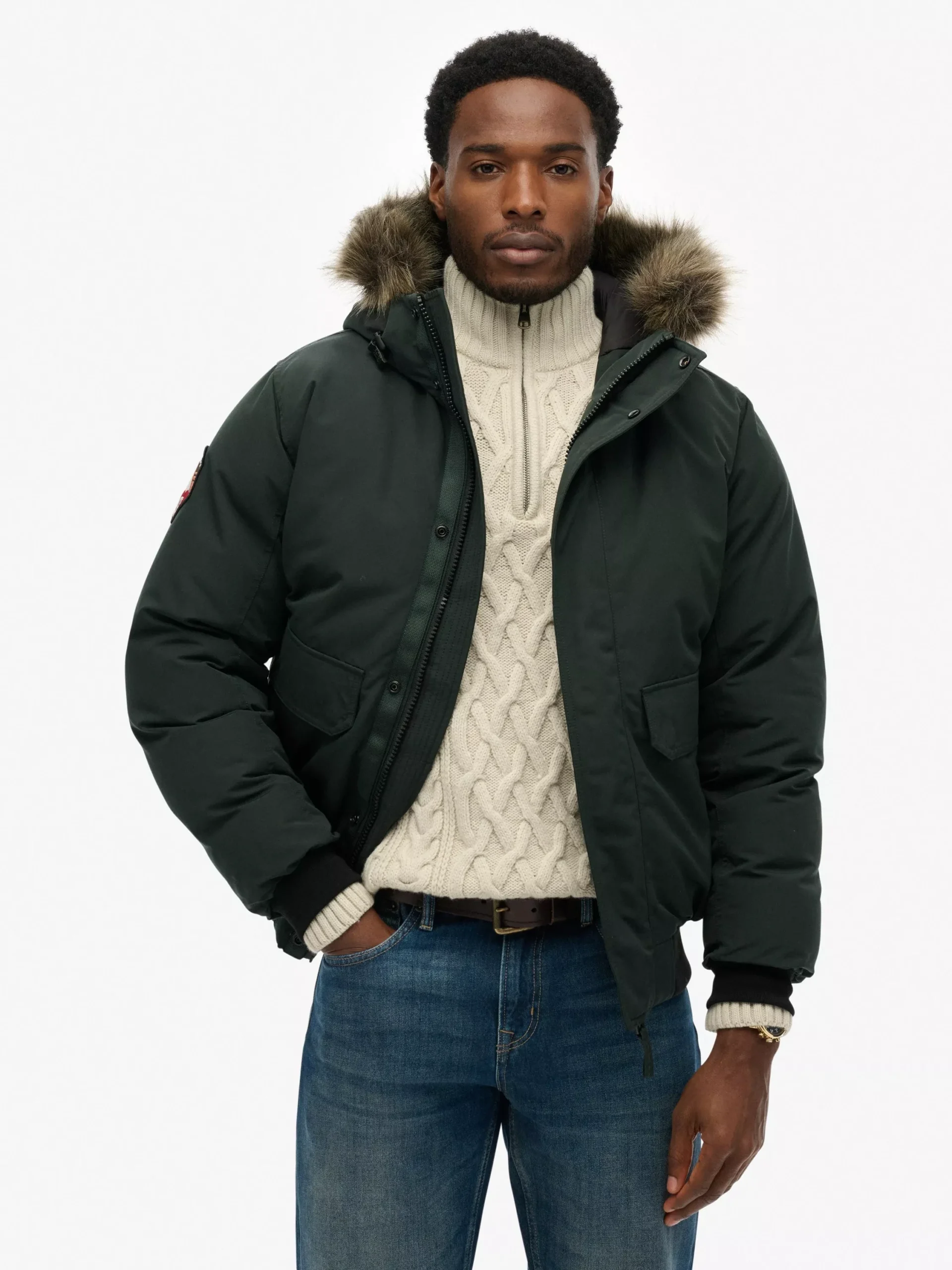 EVEREST FAUX FUR BOMBER JACKET